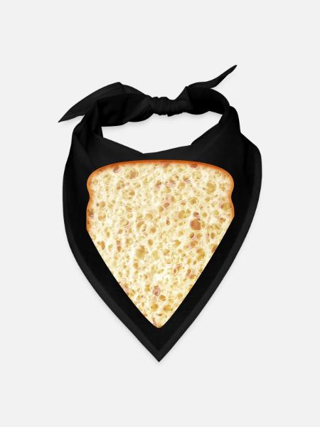 a piece of bread - Bandana - black - Front