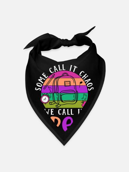 Some Call It Chaos We Call It Pre K - Bandana - black - Front