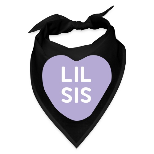 Lil Sis Purple Candy Heart - Bandana