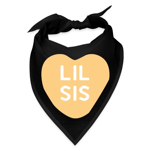 Lil Sis Orange Candy Heart - Bandana