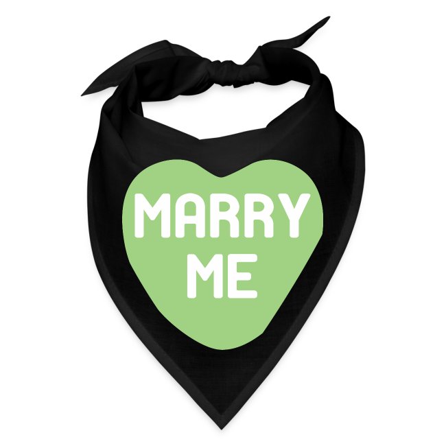 Marry Me Green Candy Heart