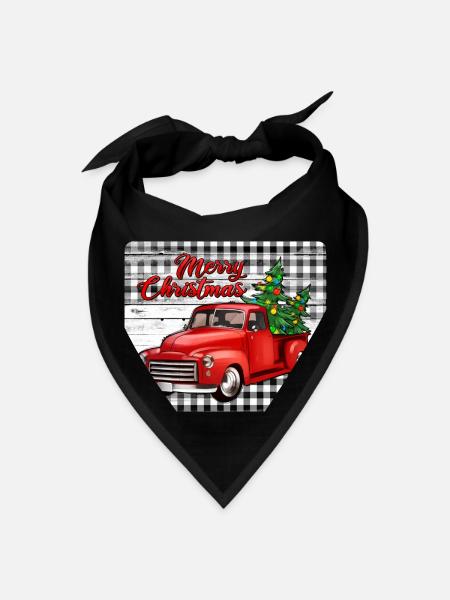 Merry Christmas - Bandana - black - Front