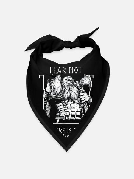 For there is no Weak Ale in Valhalla - Bandana - black - Front