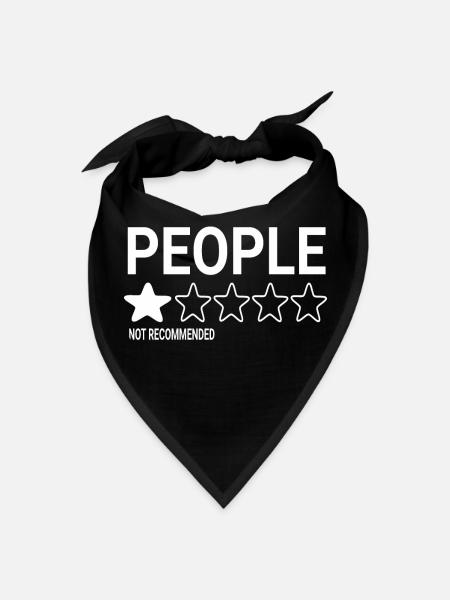 People, One Star, Not Recommend - Bandana - black