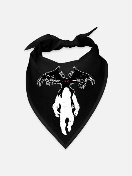 Bigfoot Riding Mothman - Funny Sasquatch Myth - Bandana - black - Front