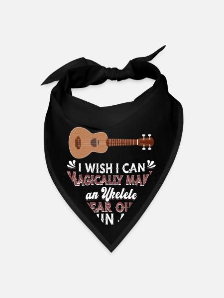 Uke Ukulele Guitar - Bandana - black - Front