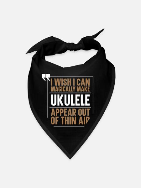 Uke Ukulele Guitar - Bandana - black - Front
