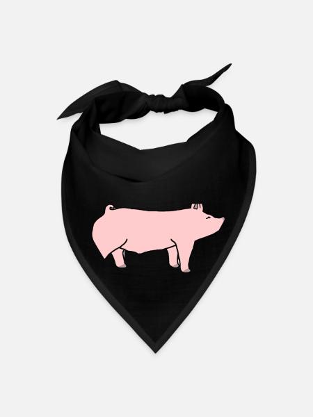yorkshire hog sticker - Bandana - black - Front