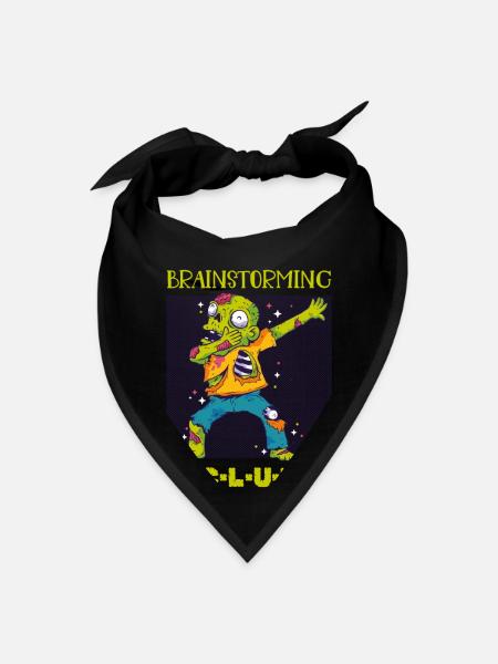 Brainstorming Club Life Death Fantasy Zombie - Bandana - black - Front