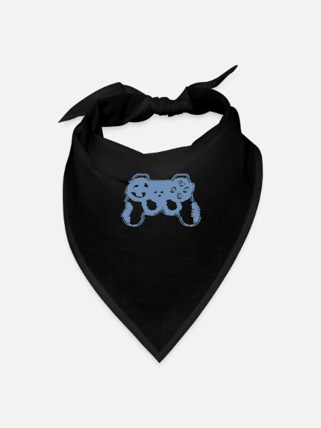gamer gaming controller glitch - Bandana - black - Front