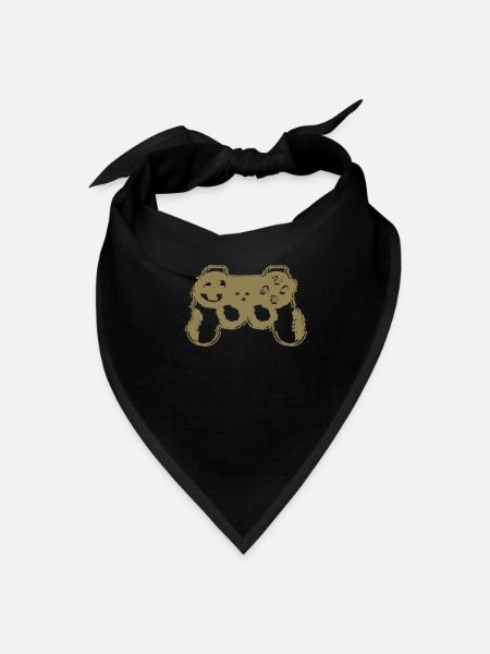 gamer gaming controller glitch - Bandana - black - Front