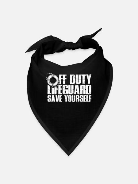 Off Duty Lifeguard Save yourself - lifeguard - Bandana - black - Front