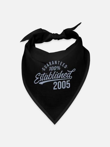 100 percent established in 2005 - Bandana - black - Front