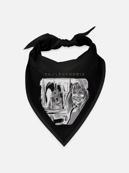 Coulrophobia scary mirror Coulrophobia scary mirro - Bandana - black - Front