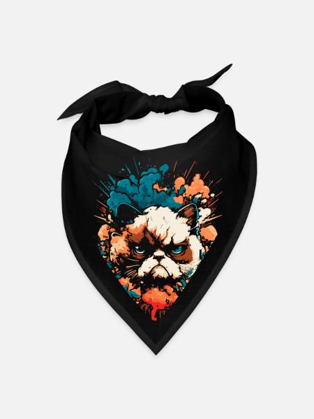 Grumpy Cat - Bandana - black - Front