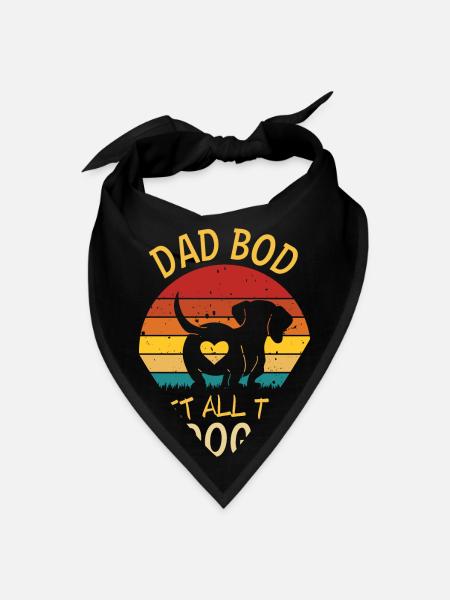 Father day dad pet all the dogs - Bandana - black