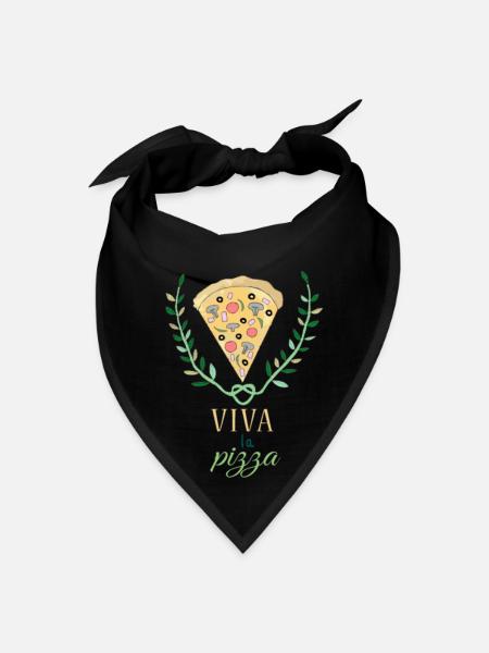 Laurel Wreath Viva La Pizza Pizza - Bandana - black
