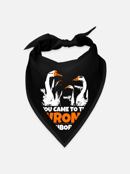 You Came To The Wrong Neighborhood Geese - Bandana - black - Front