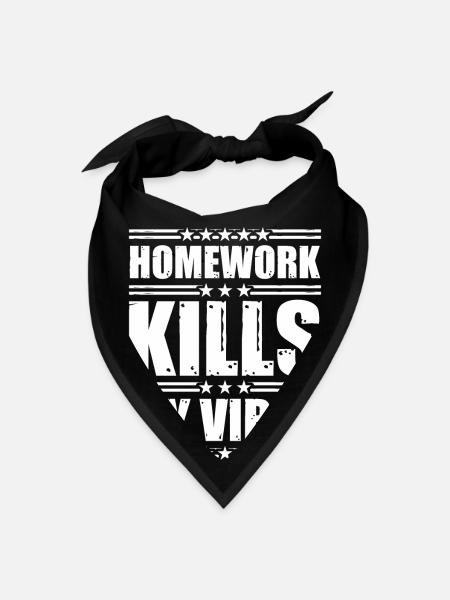 Homework Kills My Vibes 2 - Bandana - black - Front
