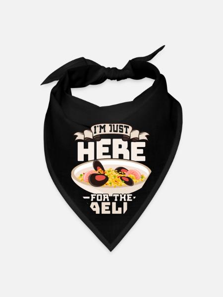 I'm Just Here For The Paella Espana Rice Dish Food - Bandana - black - Front