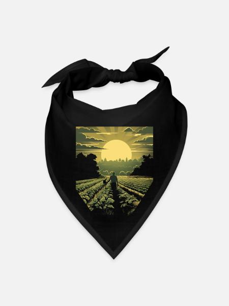 Farming Farmer Farm Agriculture - Bandana - black - Front