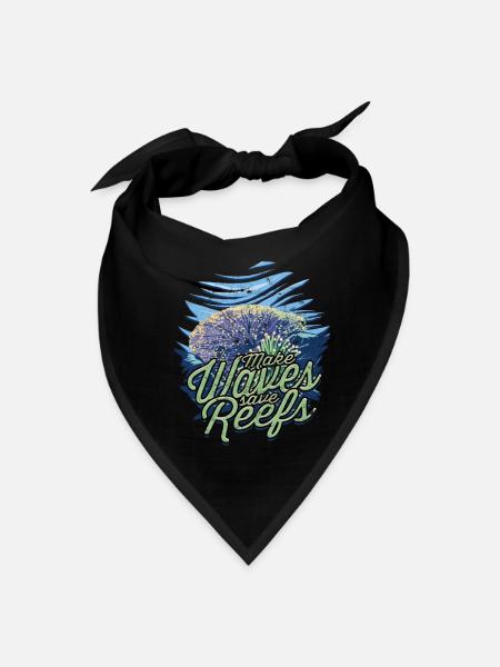 Make waves, save reefs - Reef - Bandana - black - Front