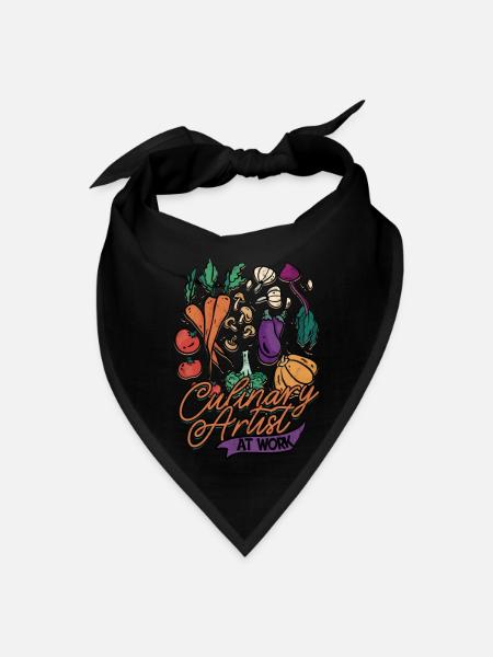 Culinary Artist at Work - Cooking - Bandana - black - Front