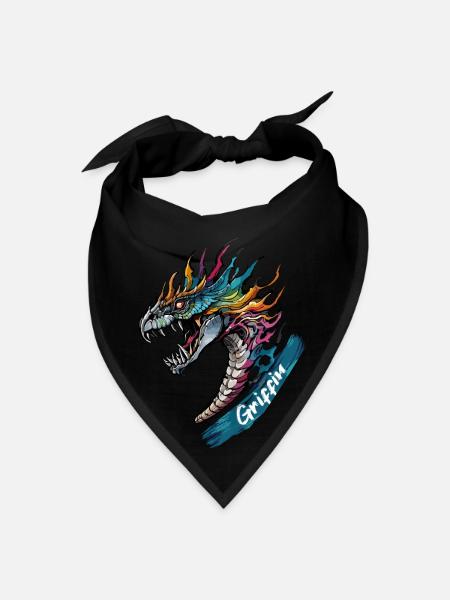 Majestic Griffin - Guardian of the Skies - Bandana - black - Front