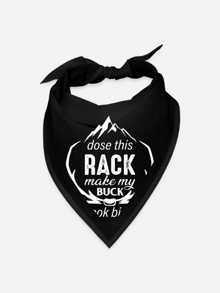 Funny Deer Hunting Hunter Rack Big Buck - Bandana - black