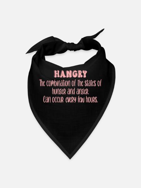 Hangry Combination Of States Hunger And Anger - Bandana - black - Front
