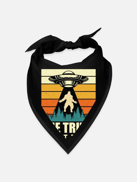 UFO-Bigfoot Yeti Sasquatch - Bandana - black - Front