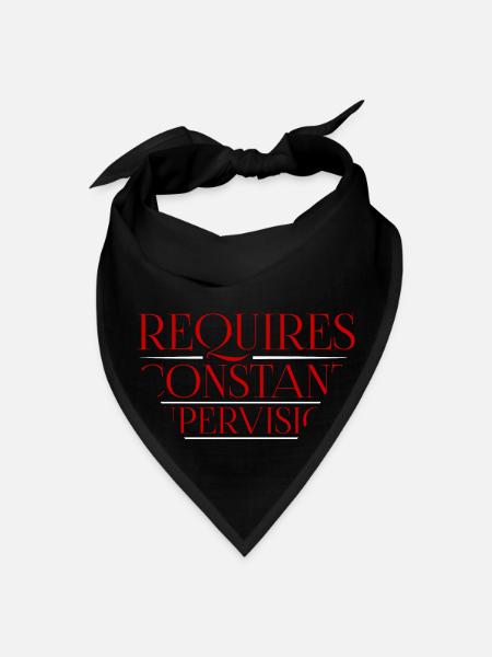 Requires Constant Supervision 3 - Bandana - black - Front