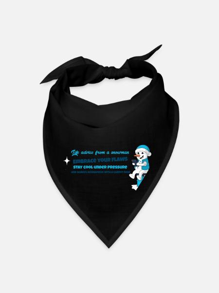 Life advice from snowman - Bandana - black - Front