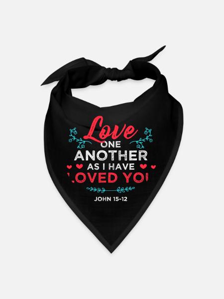 Christian Bandan - Love One Anothe - Bandana - black - Front