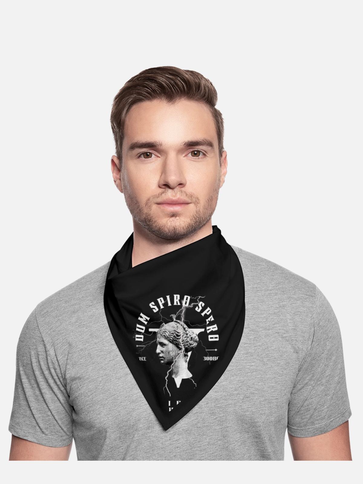 Latin Quote Dum Spiro Spero - Bandana - black - Front - TBD (187cm)