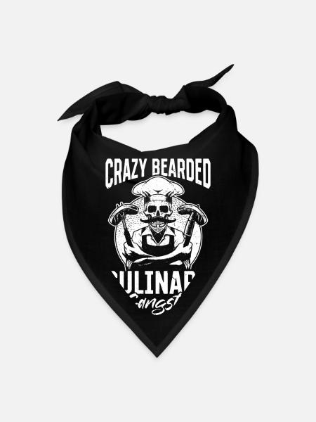 Crazy Bearded Culinary Gangster Culinary Man Crazy - Bandana - black - Front