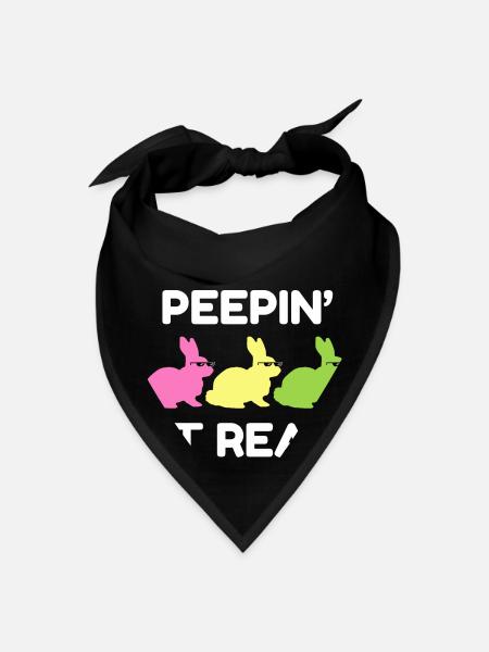 Peepin' It Real Easter Sunday Bunny Cool Hip Hop - Bandana - black