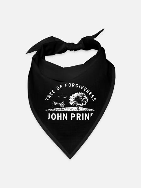 John Prine - Bandana - black - Front