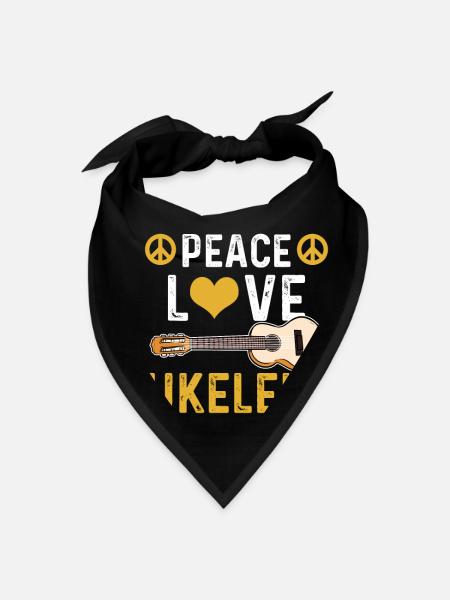Ukulele Uke - Bandana - black - Front