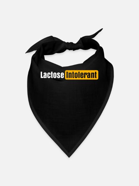 Lactose intolerance Lactose Intolerant - Bandana - black - Front