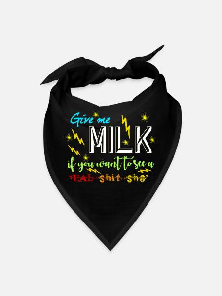Lactose intolerant - Bandana - black - Front