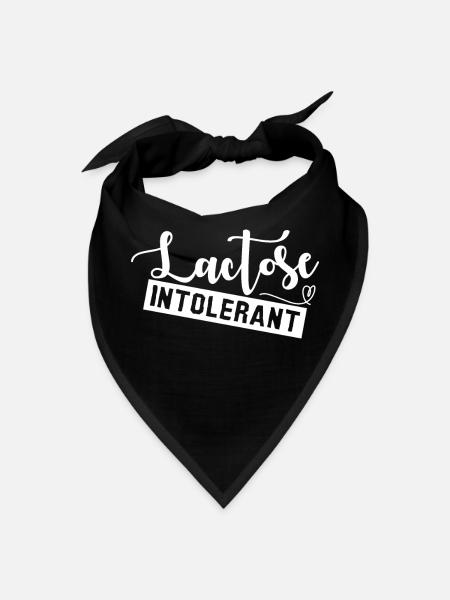 Lactose intolerance Milk - Bandana - black - Front