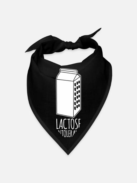 Milk Lactose Intolerant - Bandana - black - Front