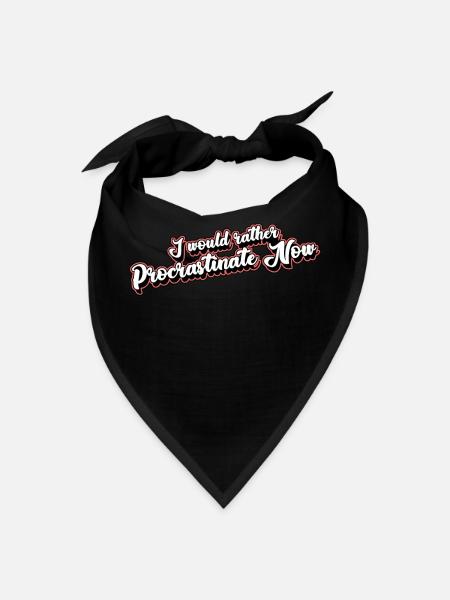 Procrastinating Student Procrastinators - Bandana - black - Front