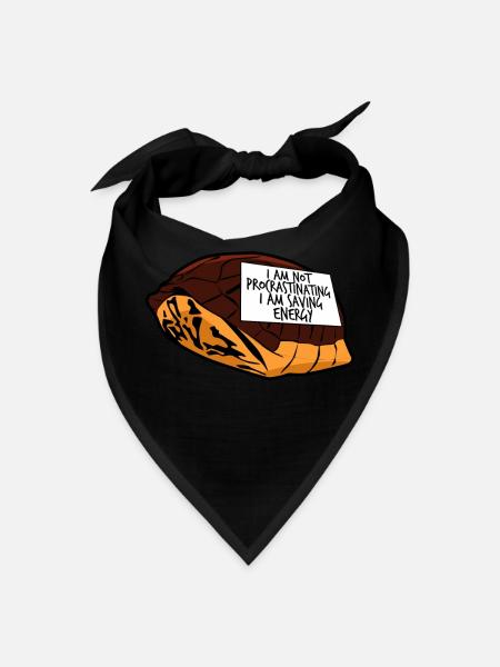 Procrastinating Turtle Procrastinators - Bandana - black - Front
