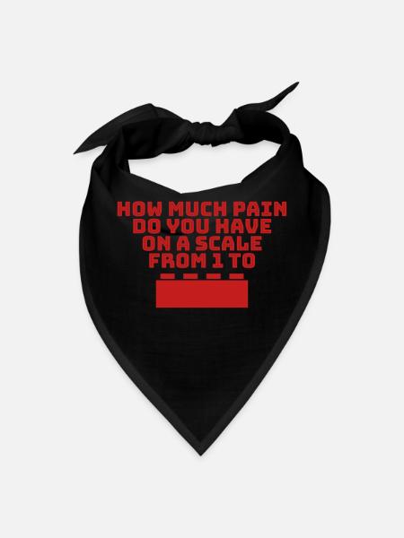 Building Block Building Brick - Bandana - black - Front