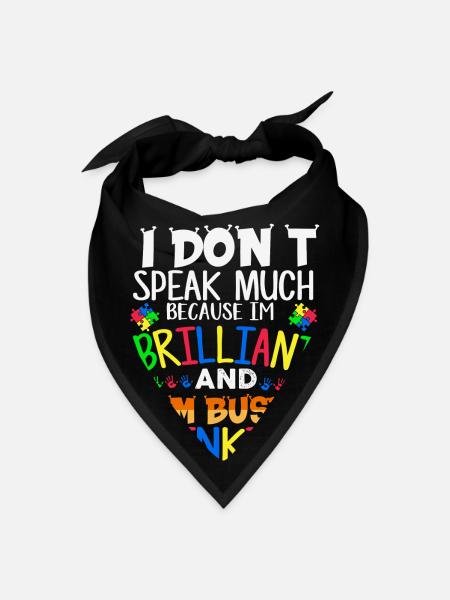 I Dont Speak Much T-Shirt - Bandana - black - Front
