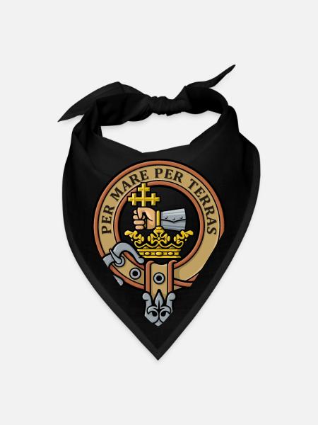 Clan MacDonald Crest - Bandana - black - Front