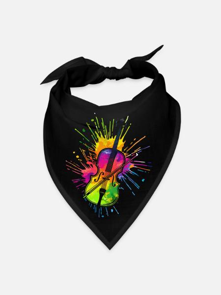Geiger, Violin, Play Violin - Bandana - black - Front