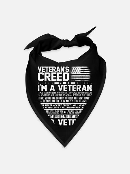 Veterans Creed, Veterans - Bandana - black - Front